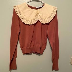 Zara wide collar top S